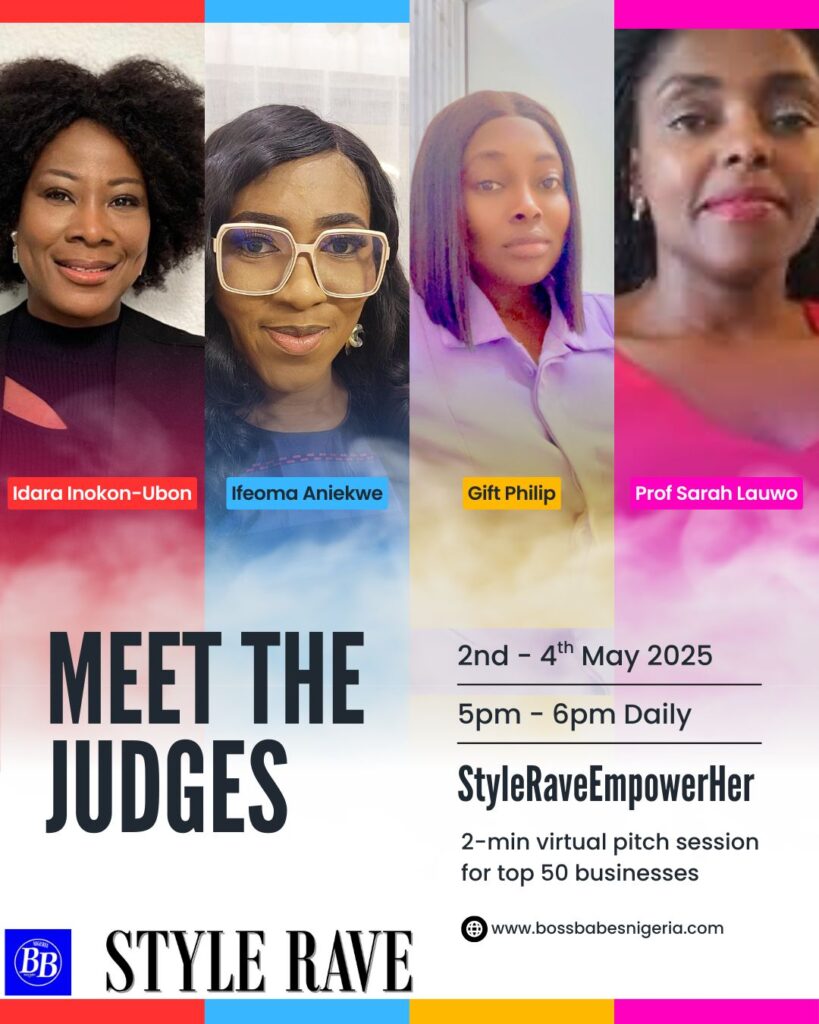 An image of 4 female judges of an online event poster