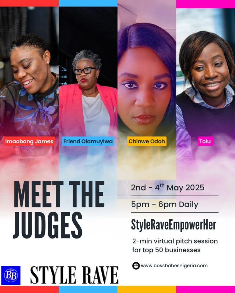 An image of 4 female judges of an online event poster